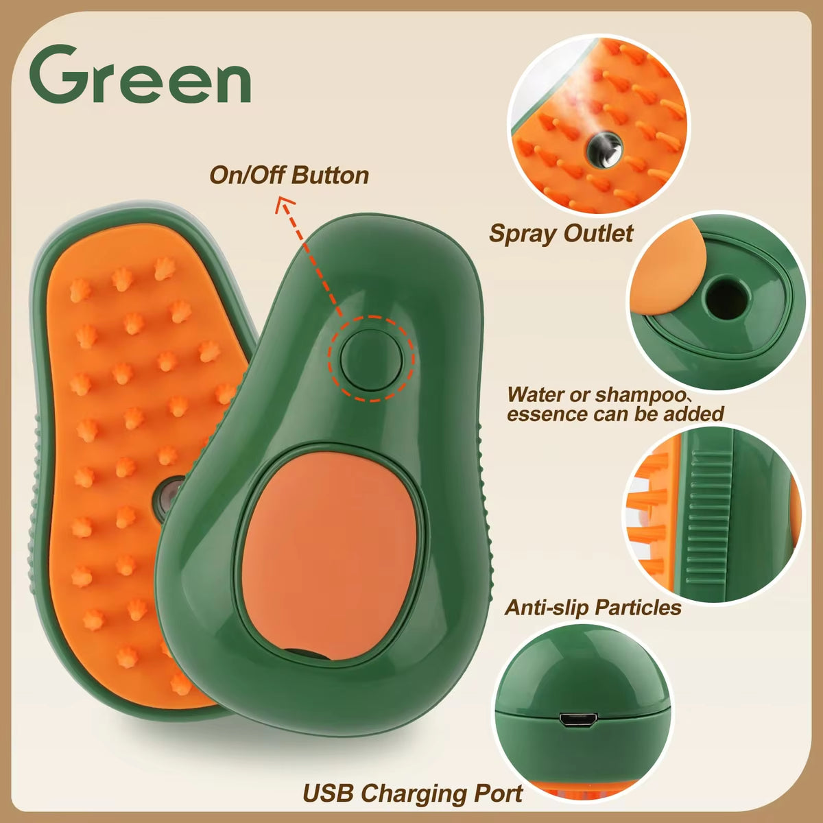 3 in 1 Pet Brush Cat Steam Brush Comb 