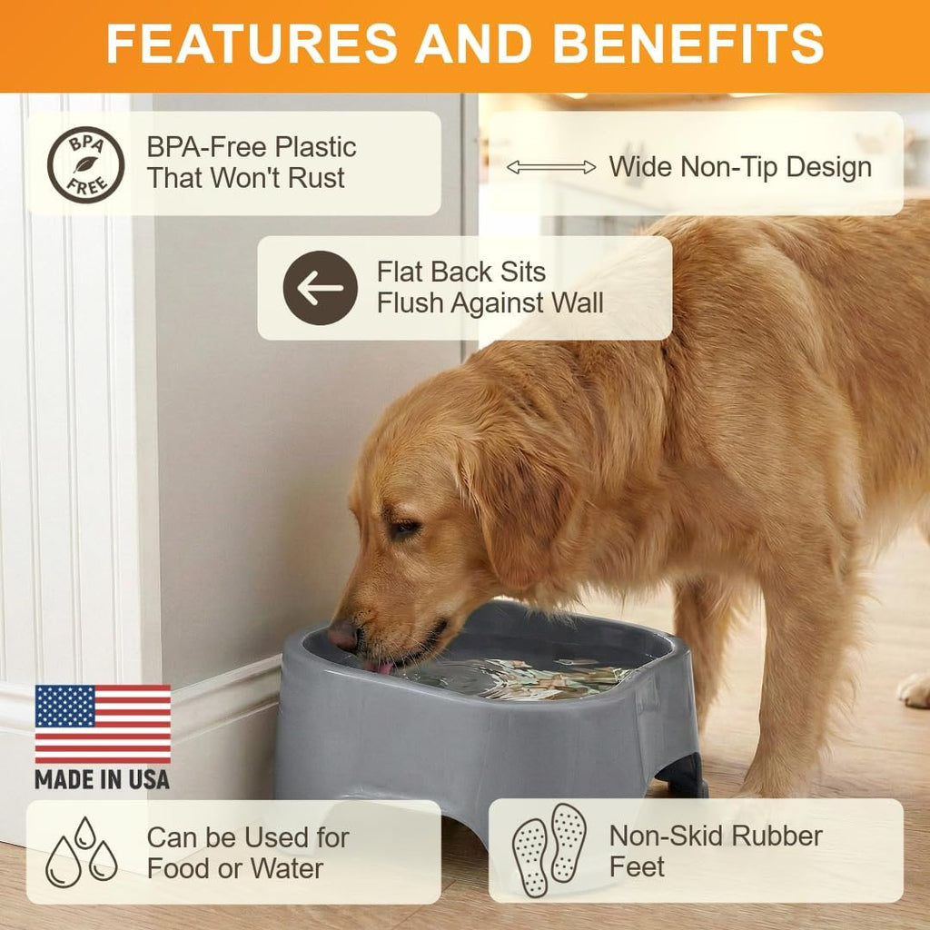 Extra Large Water Bowl for Dogs, Outdoor Dog Water Bowl (1.25 Gallon XL Capacity)