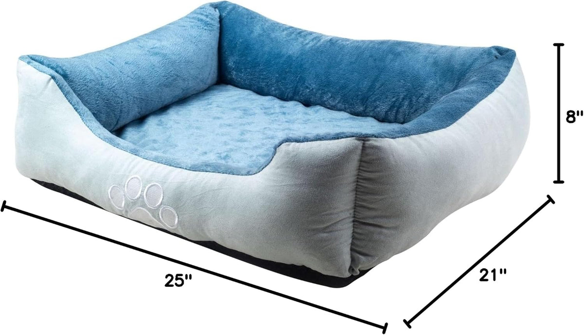  Dog Bed Medium Size, Blue with Orthopedic Insert.