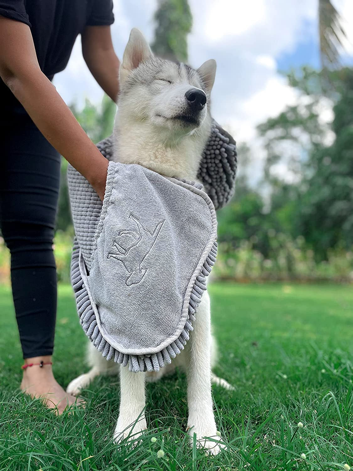 Quick Dry Towel for Dogs | Ultra Absorbent Microfiber Shammy | Extra Large 35X15 Size