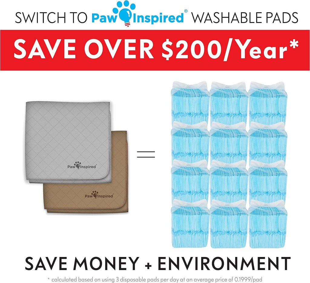 Washable Pee Pads for Dogs (41X41 Inch, Pack of 2)
